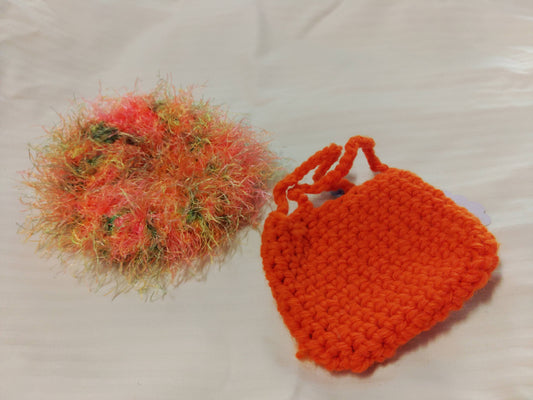 Orange purse for doll